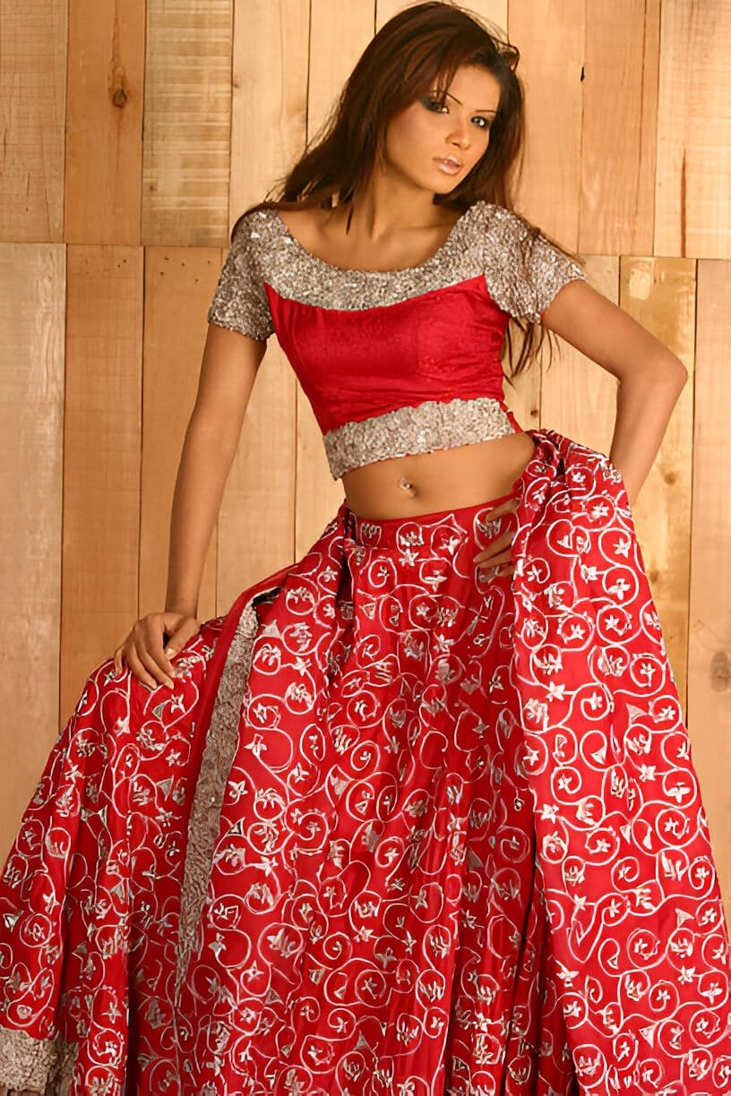 lehenga half saree