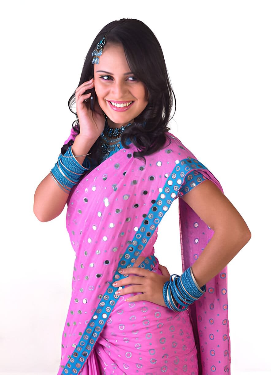 purple colour saree
