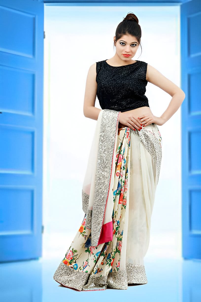 lehenga half saree