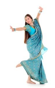 sky blue saree