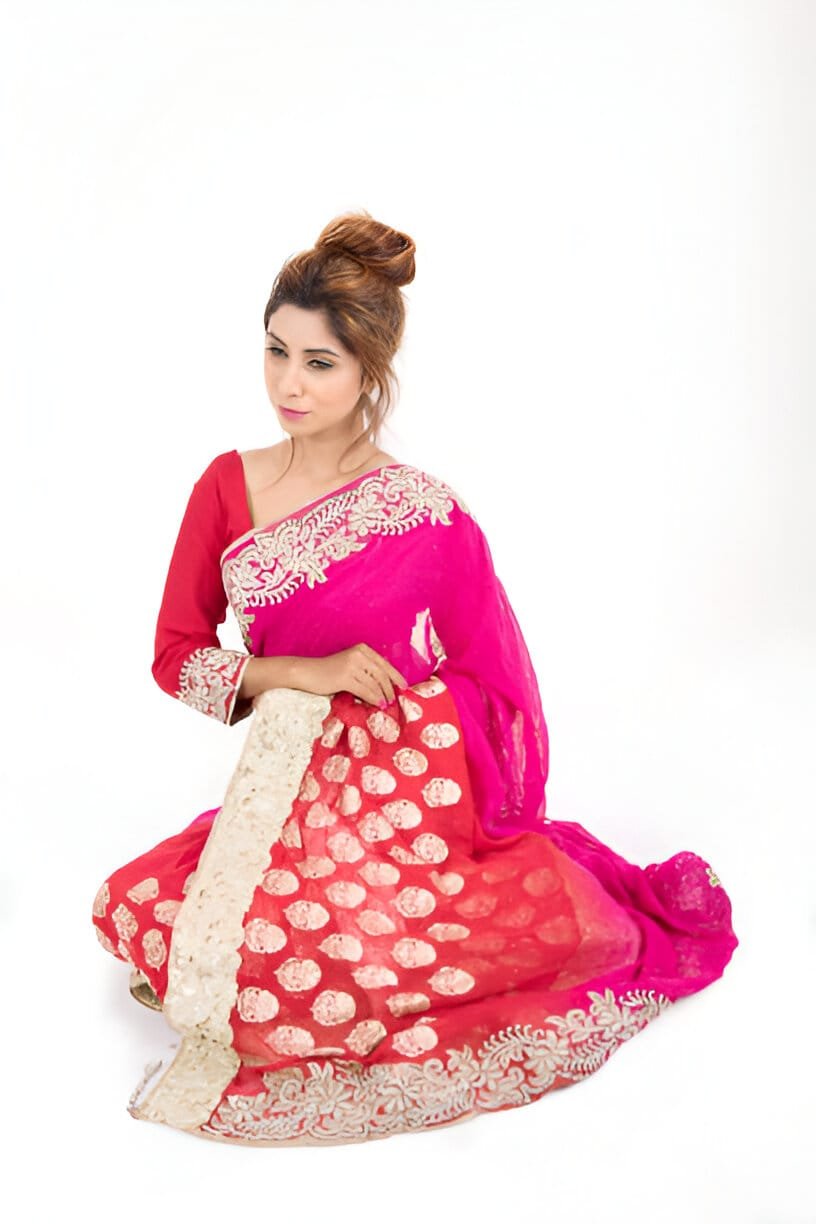 purple colour saree