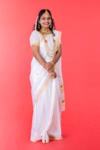 off white saree