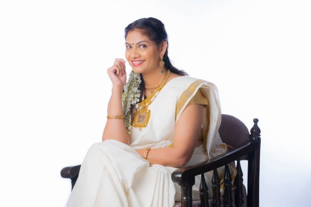 off white saree