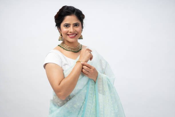 off white saree